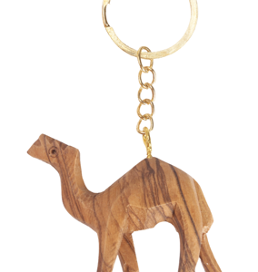 Portachiavi Cammello in Legno d’Olivo – Artigianato di Betlemme