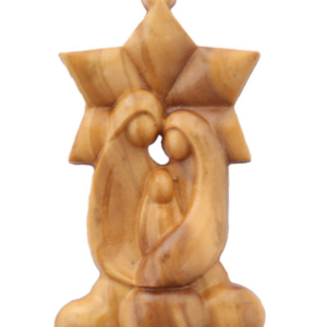 Natività con Stella di Betlemme in Legno d’Olivo – Artigianato di Terra Santa