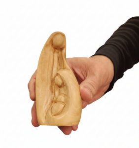 Sacra Famiglia "Abbraccio Eterno" in Legno d'Ulivo | Artigianato Sacro di Betlemme