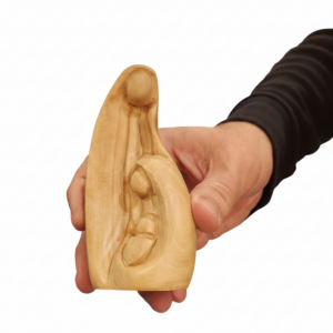Sacra Famiglia "Abbraccio Eterno" in Legno d'Ulivo | Artigianato Sacro di Betlemme